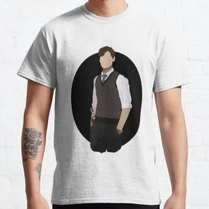 Spencer Reid / Matthew Gray Gubler Criminal Minds Sillouette Art With Background Classic T-Shirt RB2910 product Offical Criminal Minds Merch