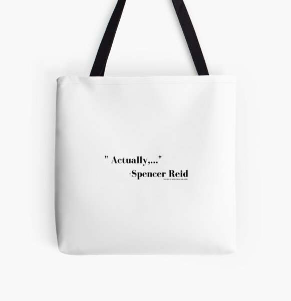CRIMINAL MINDS Reid Actually Quote All Over Print Tote Bag RB2910 product Offical Criminal Minds Merch