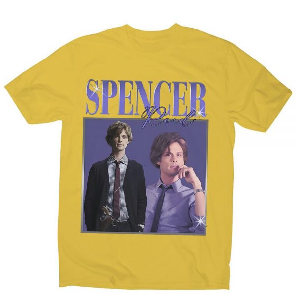 Vintage Spencer Reid T shirt Criminal Minds TV Series Homage T shirt Matthew Gray Gubler Tees 2 - Criminal Minds Store