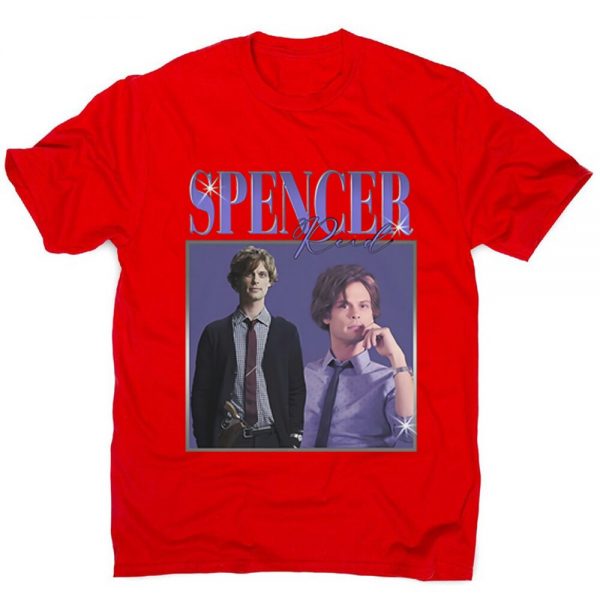 Vintage Spencer Reid T shirt Criminal Minds TV Series Homage T shirt Matthew Gray Gubler Tees 4 - Criminal Minds Store