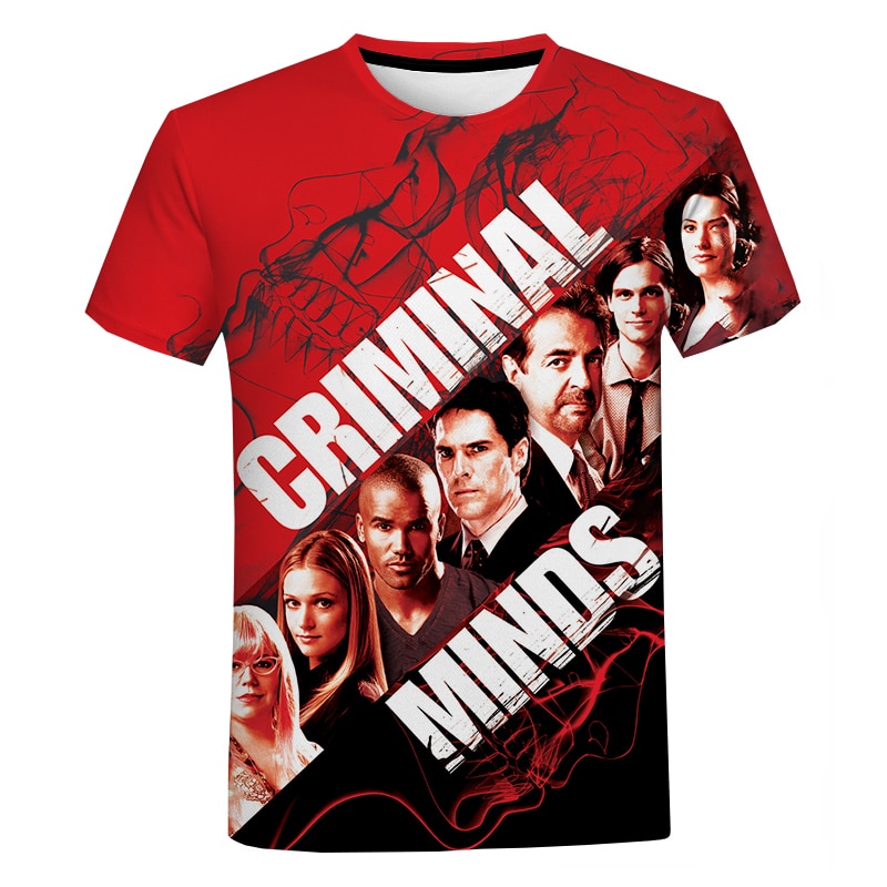Hot TV Series Criminal Minds 3D Print T-shirt Men/Women Casual Style Fashion Harajuku Short Sleeve Shirts Unisex Streetwear Tops