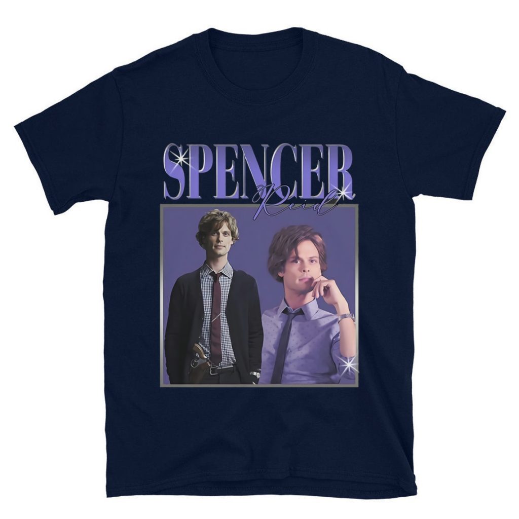 Vintage Spencer Reid T-shirt Criminal Minds TV Series Homage T-shirt Matthew Gray Gubler Tees Tv Show Inspired Fans Tees