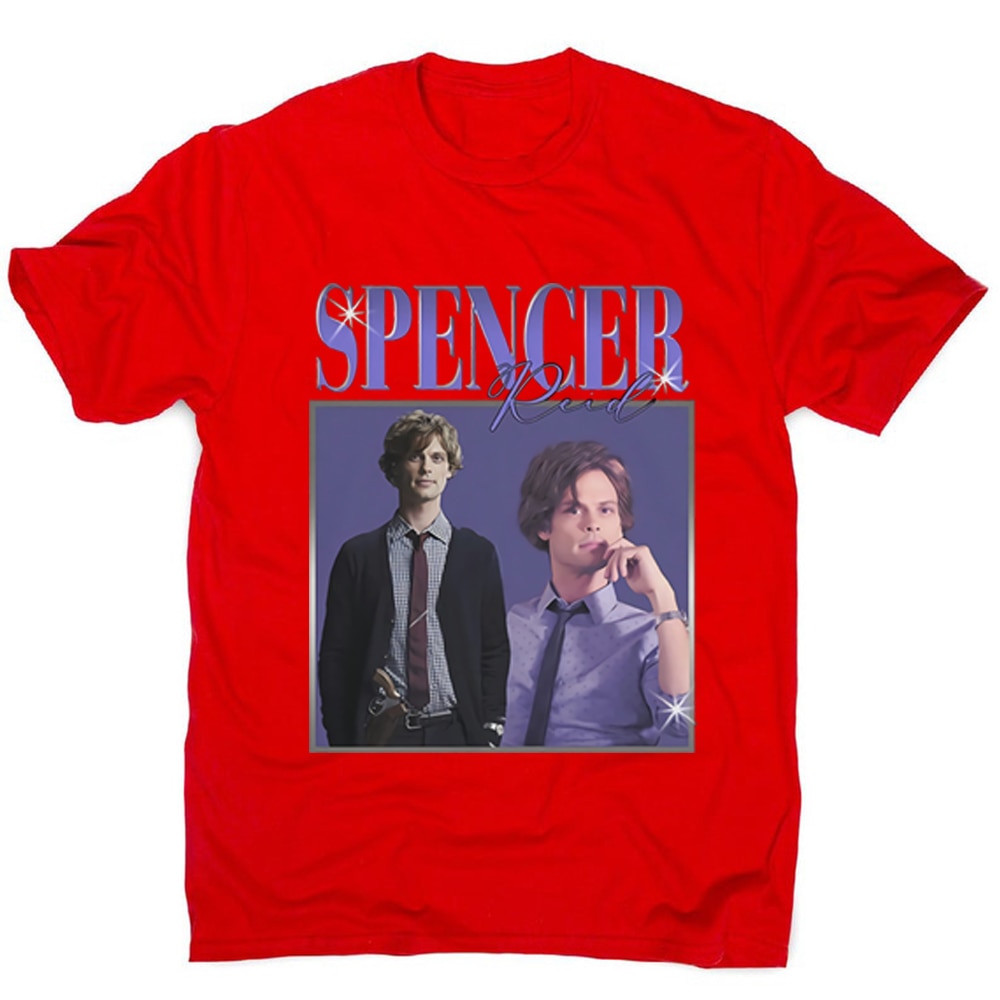 Vintage Spencer Reid T-shirt Criminal Minds TV Series Homage T-shirt Matthew Gray Gubler Tees Tv Show Inspired Fans Tees