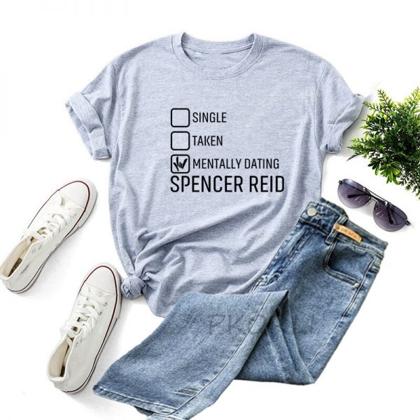 Spencer Reid T Shirt Criminal Minds TV Series Women T shirt Cotton Mentally Dating Matthew Gray 1 - Criminal Minds Store